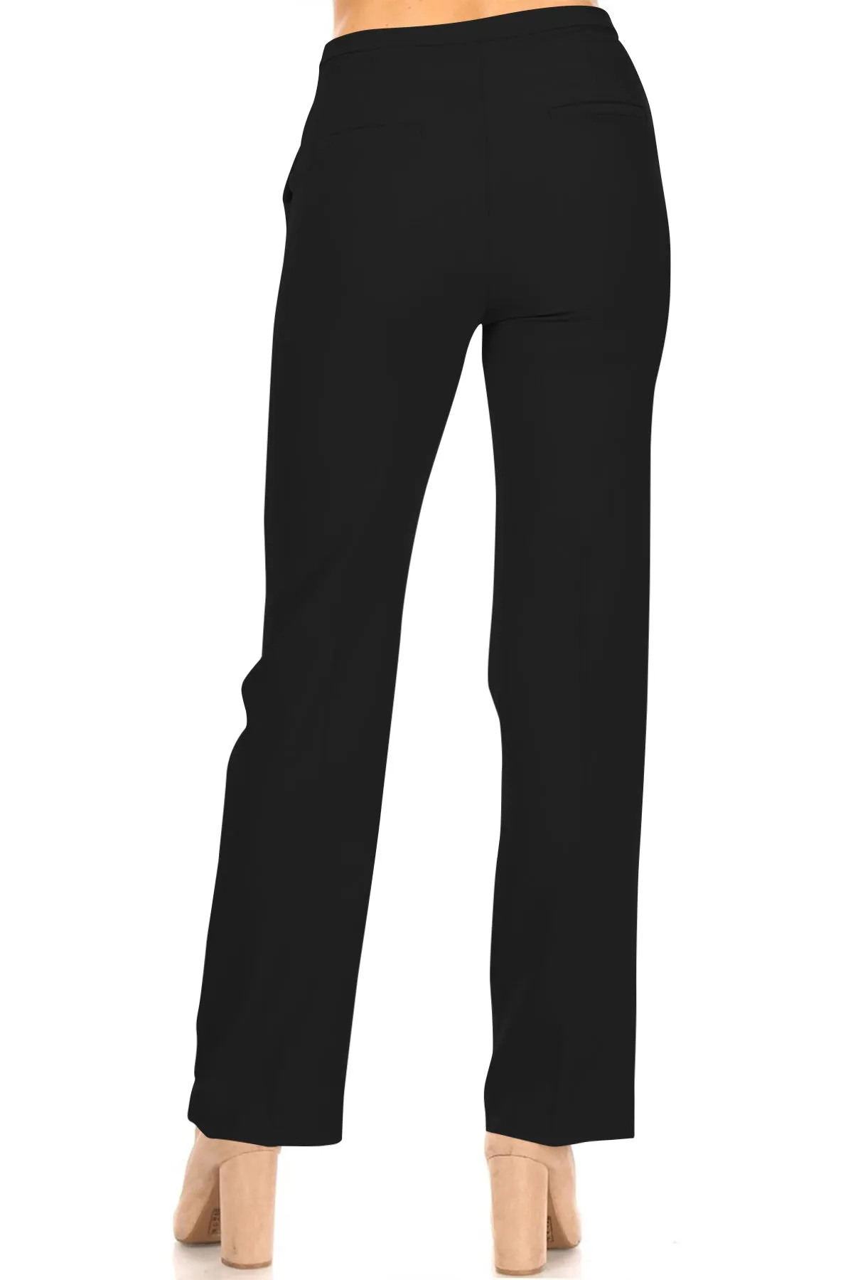Women's Woven Solid Formal Long Pants