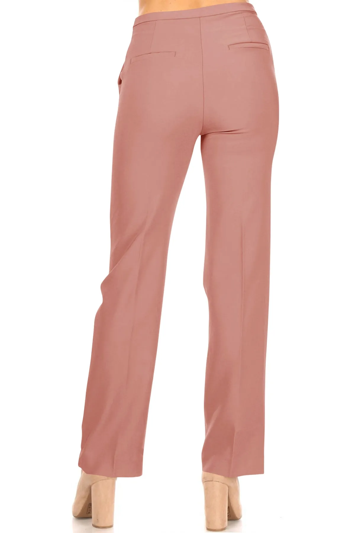 Women's Woven Solid Formal Long Pants