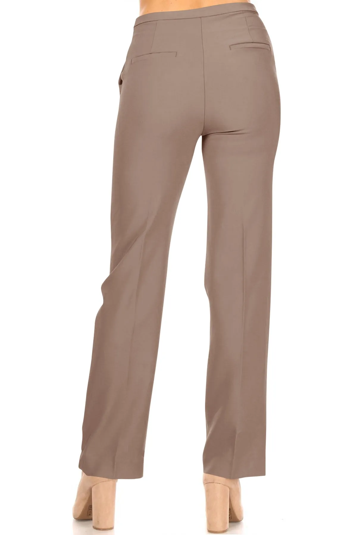 Women's Woven Solid Formal Long Pants
