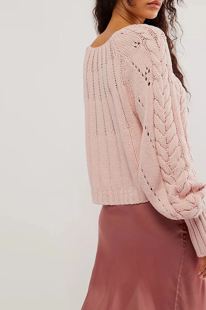 WT3086 Round Neck Casual Sweater Outerwear