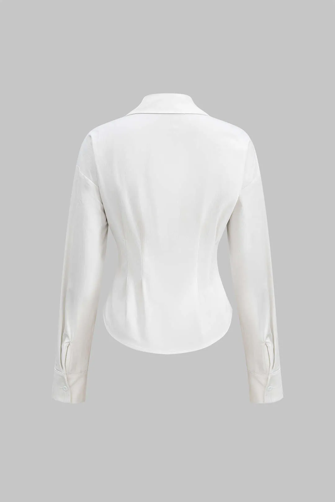 Zoey - Stylish Button Abstract Woman's Long Sleeve Shirt